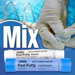 Epoxybond Pool Putty tile repair for chipped or broken tile