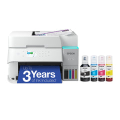 Epson EcoTank ET-3950 front view for cartridge-free efficiency in a home office.