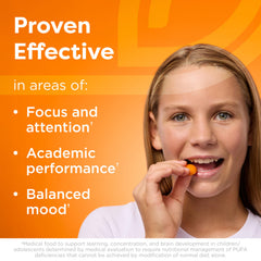 Child enjoying Equazen Pro jelly chews as part of daily routine