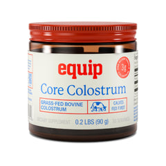 Equip Foods Core Bovine Colostrum Powder bottle showing grass-fed formula for immune support
