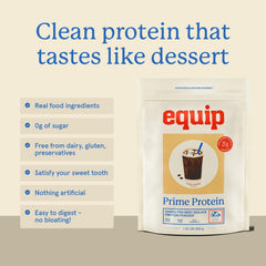 Equip Prime Protein Powder strawberry bowl suggests fruit-forward, sugar-free option for blends