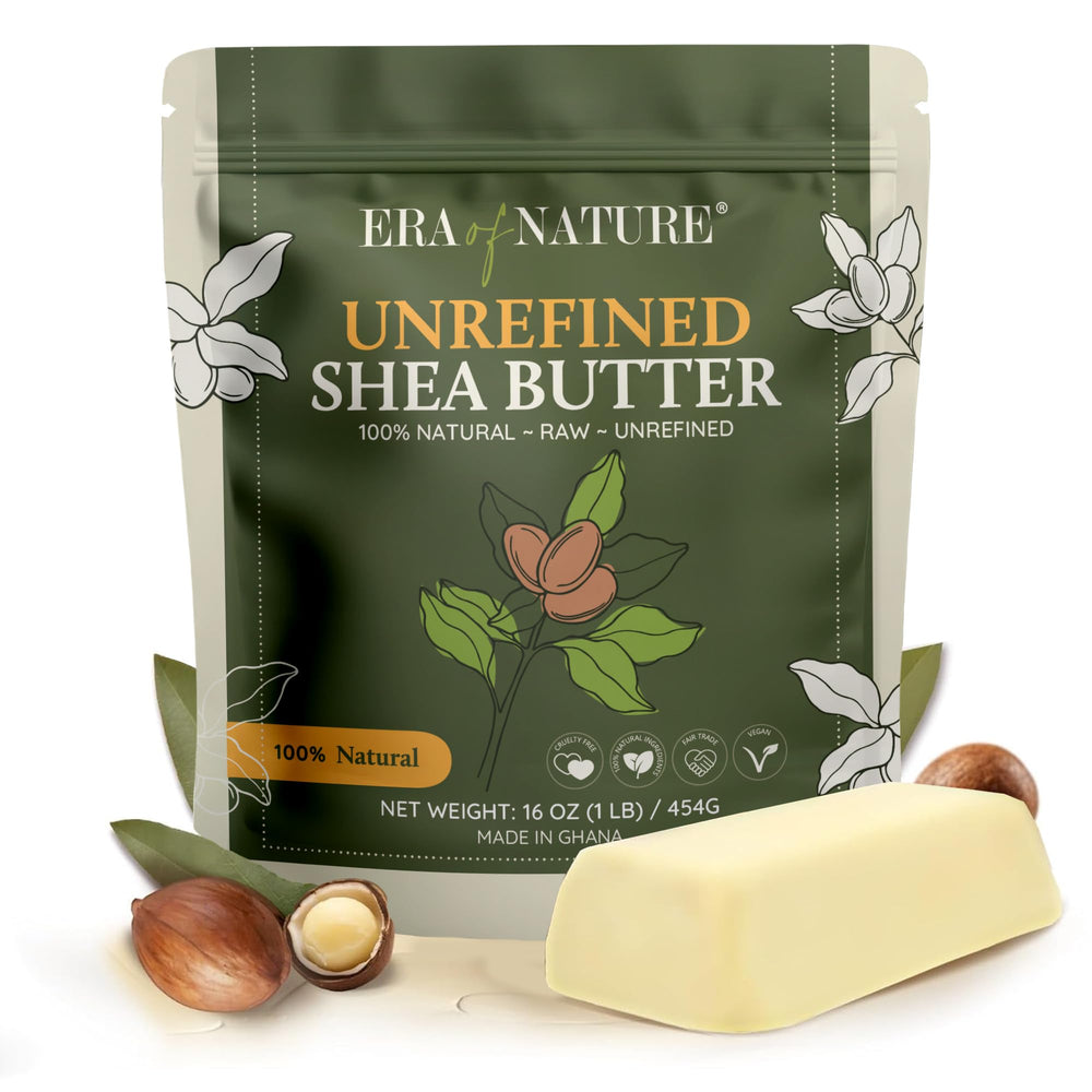 Era of Nature Ivory Shea Butter 16oz block, creamy texture for daily skin moisture