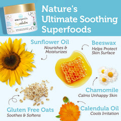 Era Organics Healing Ointment on baby scalp for cradle cap nourishment