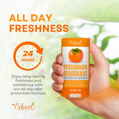 Erbaid Persimmon Deodorant packaging highlights natural ingredients