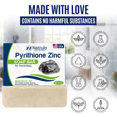 Erbaid Pyrithione Zinc Bar close-up—rich oats and calendula soothe skin