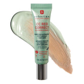 Erborian CC Red Correct bottle showing green-to-beige color correction for radiant skin