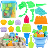 ERHAICAT collapsible bucket shown on the beach for easy storage and quick setup