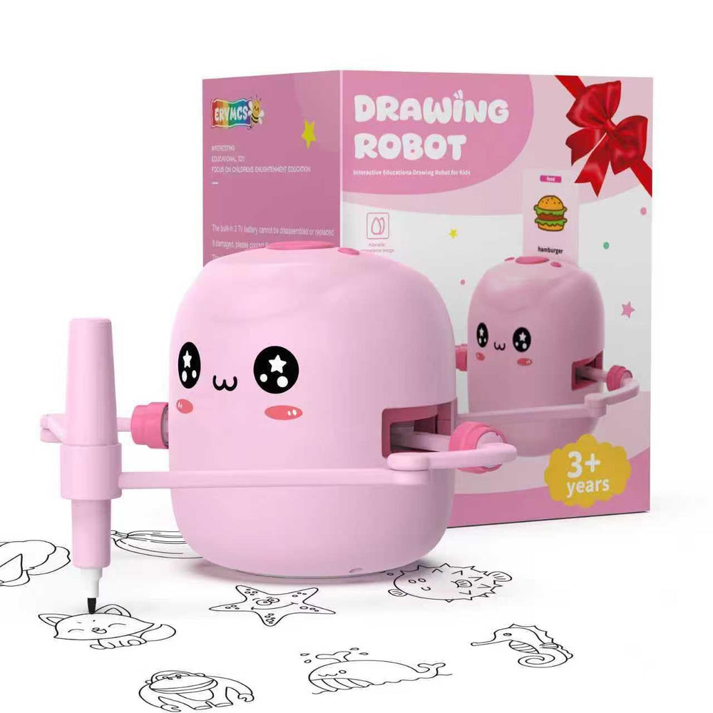 ERYMCS drawing robot with cards boosts creativity and early learning in kids.