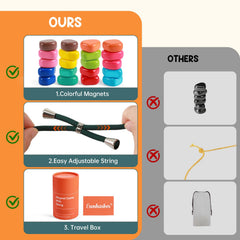 ESENHARBER magnets on surface demonstrate logic and problem-solving during play.