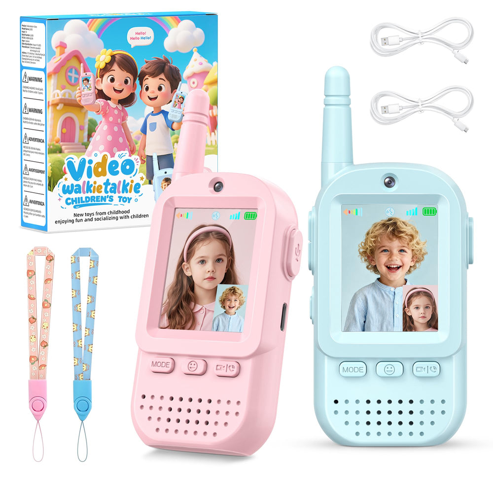 ESIYTGOP video walkie talkies kids front view, perfect for collaborative outdoor play