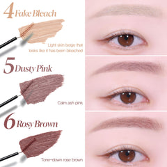 Silky texture of Espoir Brow Color Fixing Cara beige without clumps