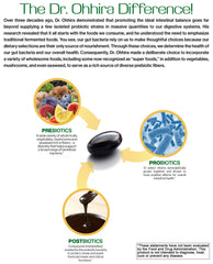 Essential Formulas Dr. Ohhira’s original label and packaging highlights 12 strains and three-year fermentation.