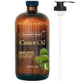 Essentially KateS Castor Oil 16oz pump bottle for skin and hair hydration
