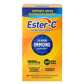 Ester-C 1000mg coated tablets packaging emphasizes easy daily immune support.
