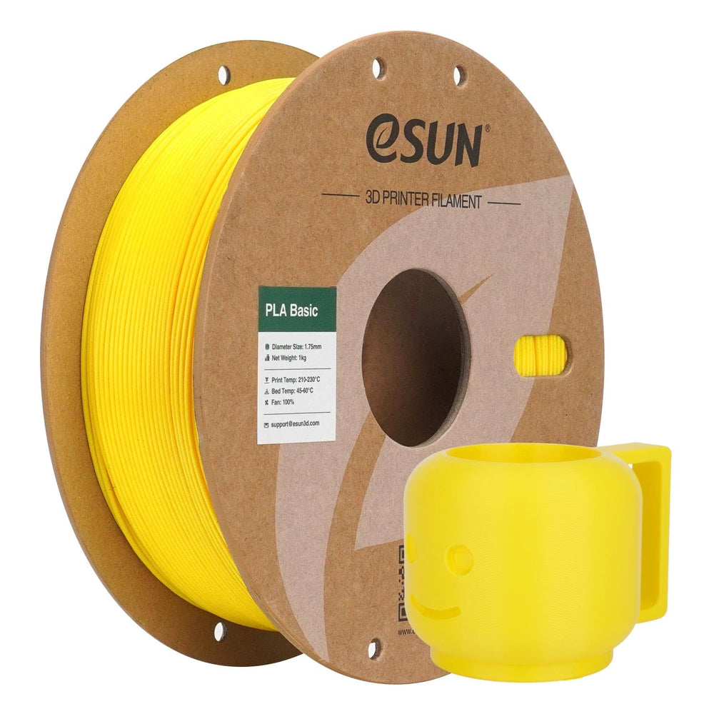 eSUN PLA Basic yellow 1.75mm spool ready for fast printing at home