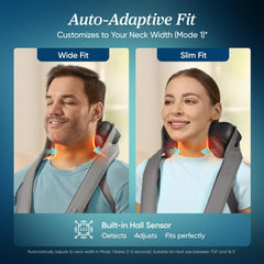 Gentle relaxation mode provides broad neck and shoulder relief.