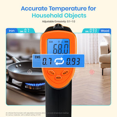 Etekcity Lasergrip 774 reads car-engine temps safely from a distance.