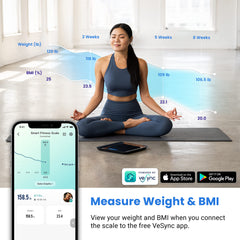 Etekcity Smart Scale showing Bluetooth connectivity to a phone.