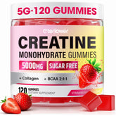 eterlower Creatine Gummies strawberry chew ready before workouts for a tasty boost