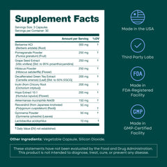 Berberine and polyphenols blend from Etta Vita packaging
