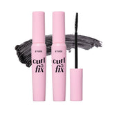 ETUDE Curl Fix Mascara bottle with a sleek black vegan-certified formula.