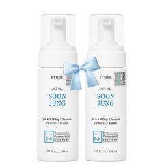 Etude SoonJung bottle with whipped foam for gentle cleansing