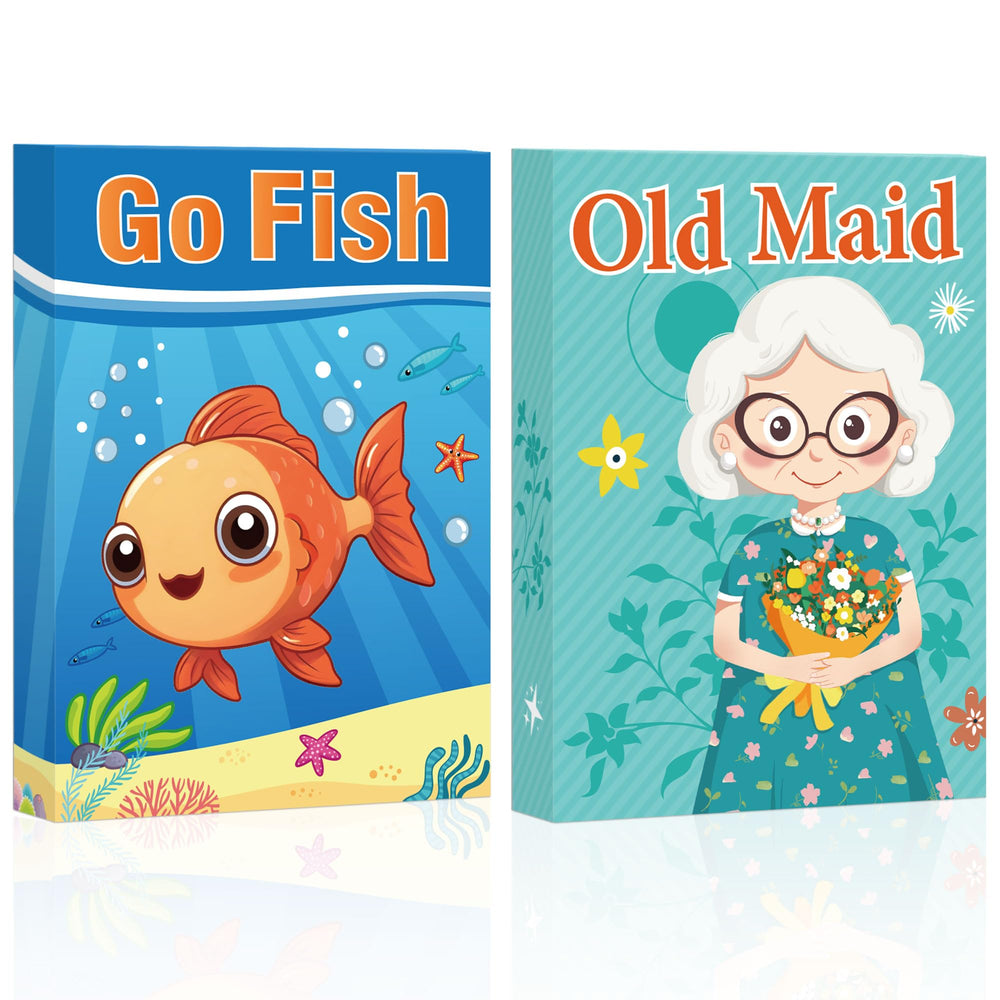 Etyishe Go Fish cards spread with ocean animals for family fun