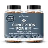 Eu Natural Conception for Him bottle front showing the fertility support product.