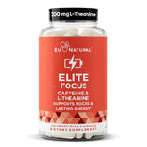 Eu Natural Elite bottle front promotes focused energy.