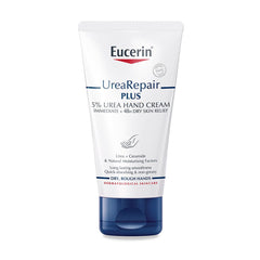 Eucerin Dry Skin Intensive Hand Cream 75 ml packaging close-up for daily care.
