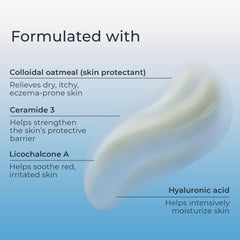 Hydrogel applied to forearm demonstrates smooth glide and calming sensation.