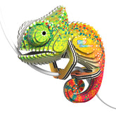 EUGY Chameleon 3D puzzle being assembled by kids for hands-on learning.