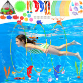 EULRGAUS diving rings for pool play with easy setup and bright visibility.