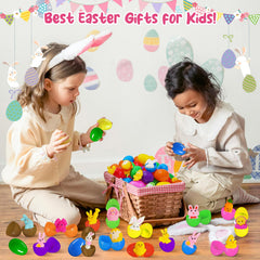 EUOCENK colorful eggs hide kawaii squishies to brighten Easter décor