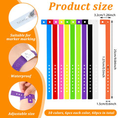 EupHHonycs 10-color neon wristbands for quick attendee color-coding