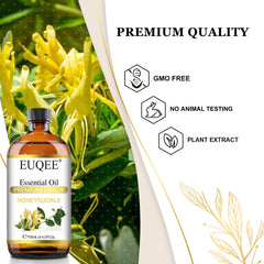 EUQEE Honeysuckle Essential Oil amber bottle protects scent from light
