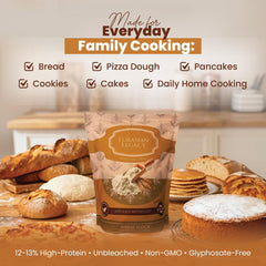 Sliced bread made with Eurasian Legacy flour reveals natural color and sturdy crumb.