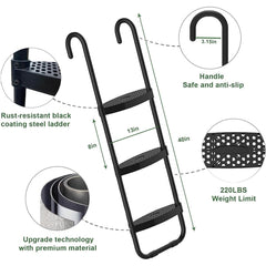 Eurmax ladder demonstrates easy tool-free assembly for quick setup.