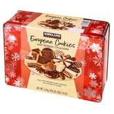 European Cookies Limited Edition Kirkland Belgian chocolate biscuits front view, premium gifting treat.