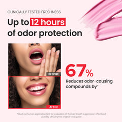 EUTHYMOL Original Pink toothpaste foil-tube close-up with premium packaging.