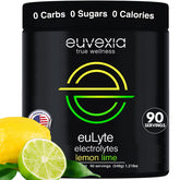 Euvexia euLyte lemon-lime canister with 80+ minerals for hydration
