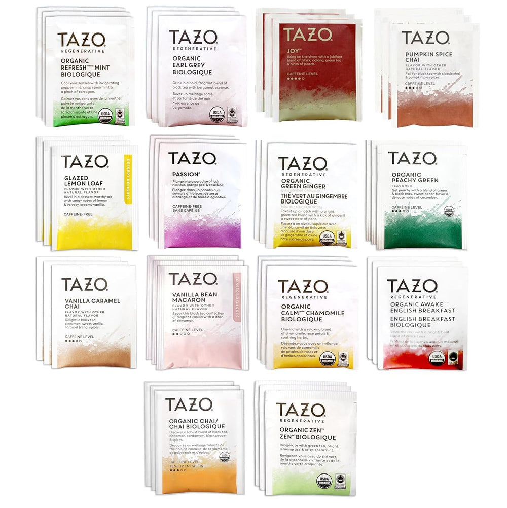 Eva's Gift Universe tea sampler box with 42 bags for at-home tastings.