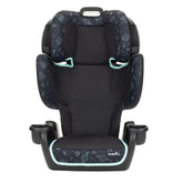 Evenflo GoTime LX booster Astro Blue front view, safety-focused design.