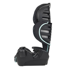 Evenflo GoTime LX booster Astro Blue right side view showing height adjustment.
