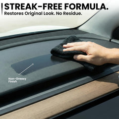 EVEO cleaner around touchscreen and trim for a streak-free finish.