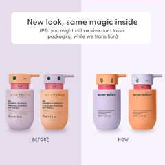 Evereden Happy Hair Duo conditioner bottle providing moisture and frizz control for kids.