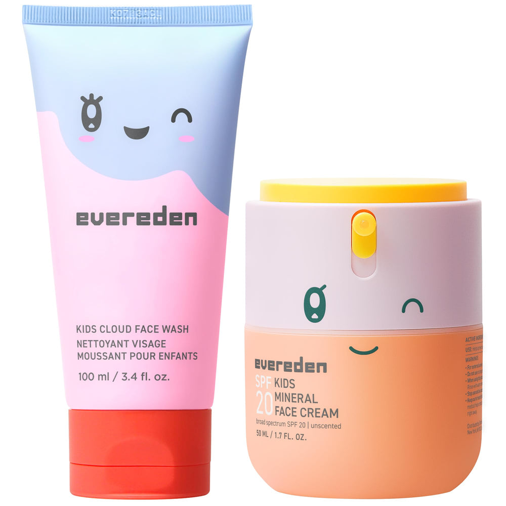 Evereden Kids Cloud Face Wash bottle with fluffy texture for gentle cleansing.