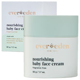 Evereden Nourishing Baby Face Cream bottle showing non-greasy hydration for delicate skin