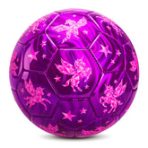 EVERICH TOY unicorn soccer ball size 3 with pump, ideal for beginner kicking practice.
