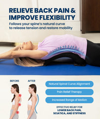 Close-up of Everlasting Comfort Lumbar Stretcher with 88 acupressure nodes for targeted back relief.